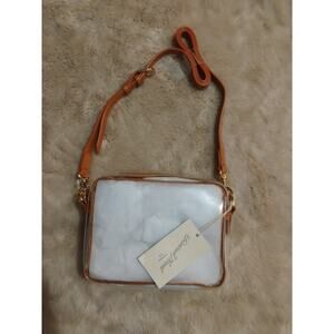 Universal Thread Clear Crossbody Bag Orange Trim Transparent Stadium Approved...